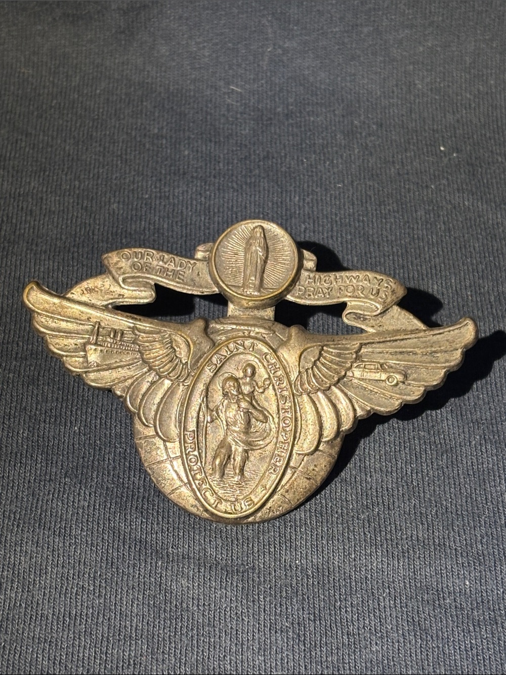 Winged Saint Christopher Badge